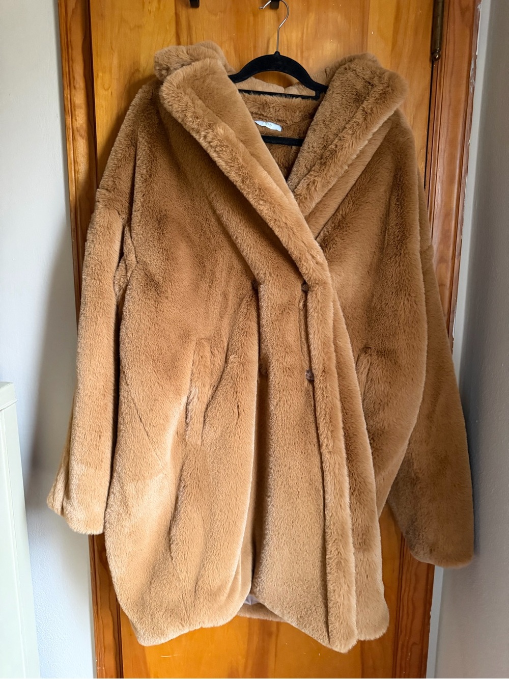 Emilia George faux fur coat